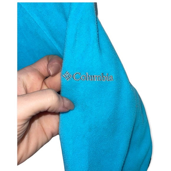 COLUMBIA Blue 1/4 Zip Pullover Fleece Jacket M - Picture 4 of 5